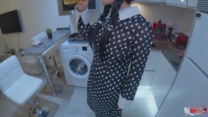Cheating stepmother Came back from the party and got stepson’s dick in the throat and cum in the ass