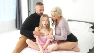 Horny Coco LoveLock Shares Stepdad’s Thick Dick with Busty MILF Kenzie Taylor in Rough Threesome
